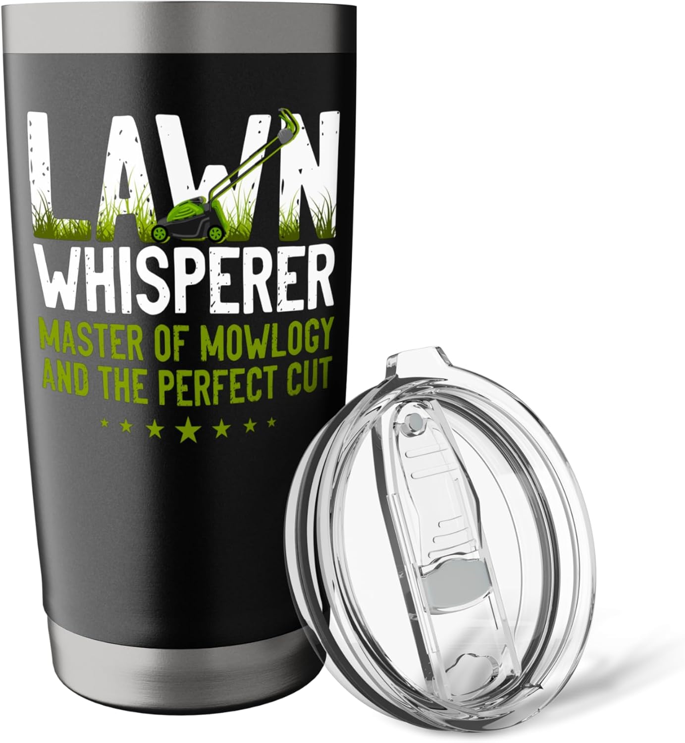 Lawn Mower Mowing Dad Father Landscaper Vintage Lawn Stainless Steel Insulated Tumbler