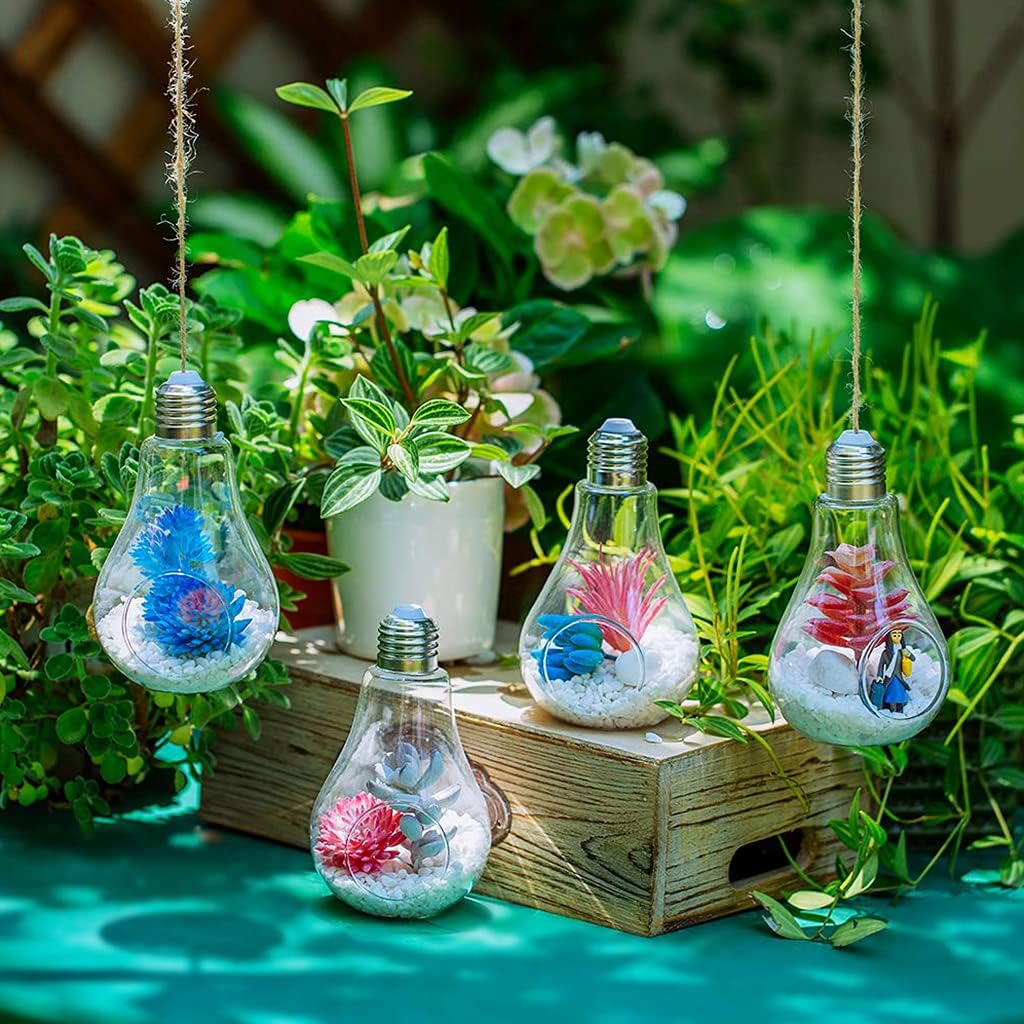 Water Plant Containers Light Bulb Shaped Flower Pots Glass Flower Hanging Glass Plant Vase Gift Kitchen