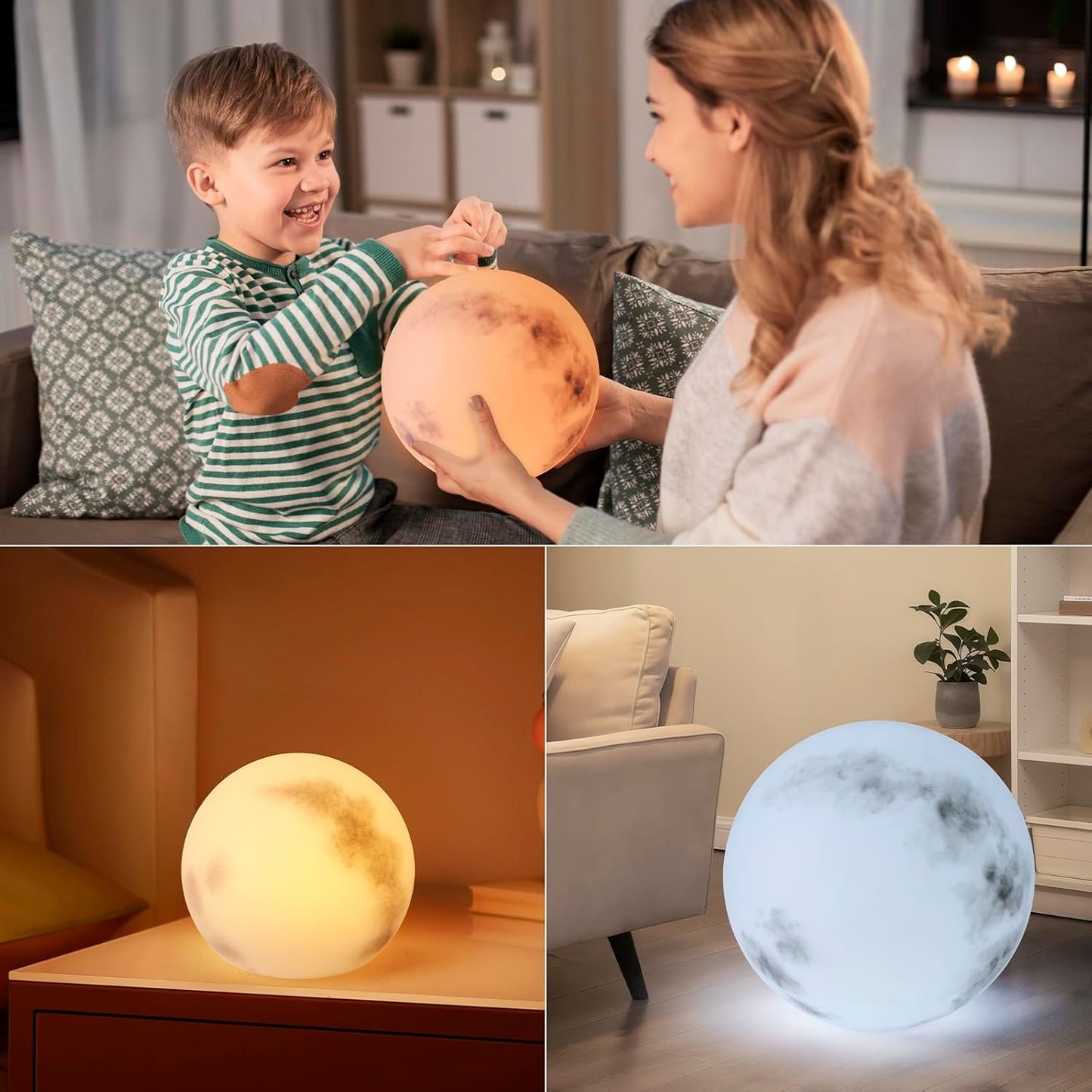 Indoor Outdoor Waterproof Light Up Sphere with Remote, LED Night Light