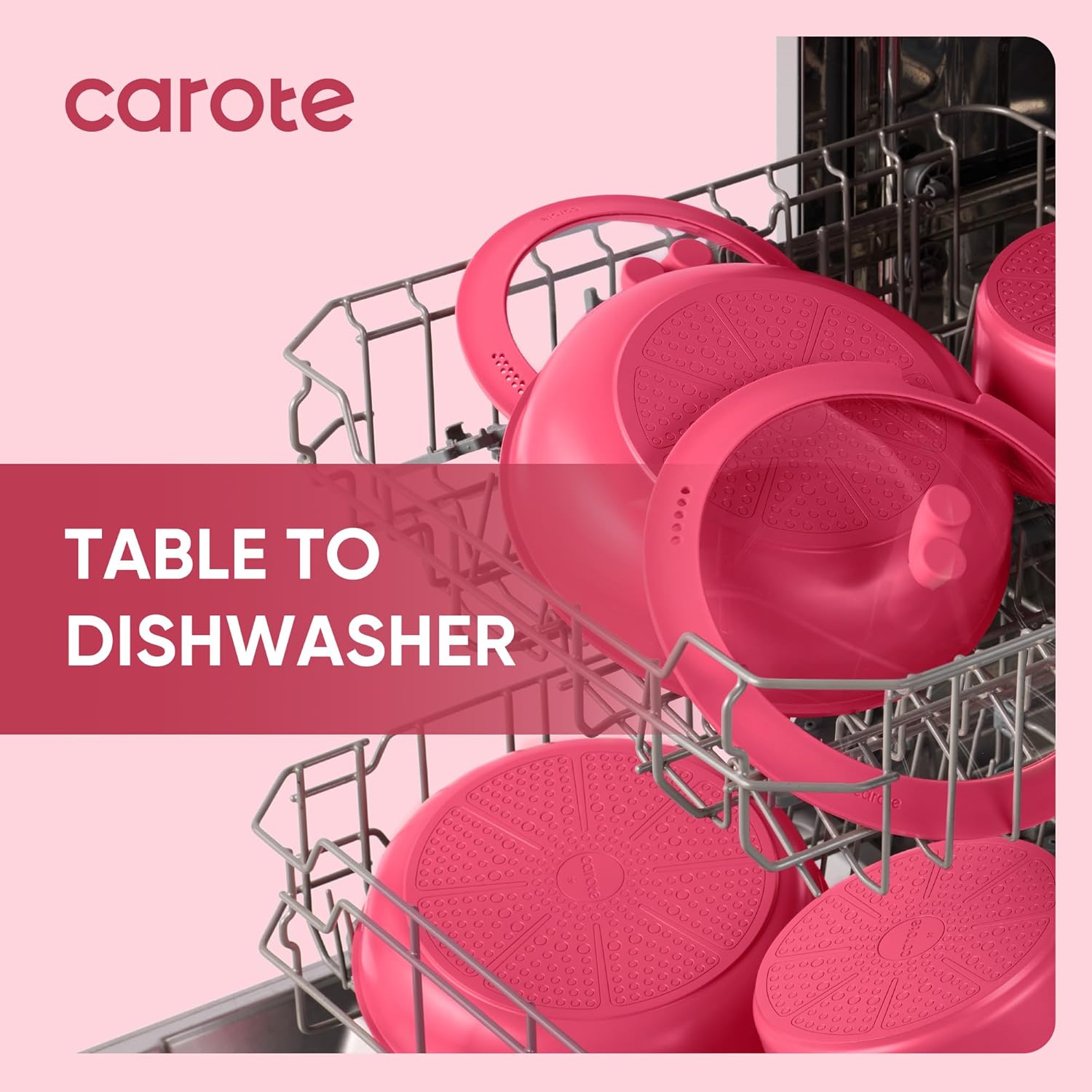 CAROTE 15pcs Pots and Pans Set Non Stick, Cookware Set Non Toxic with 