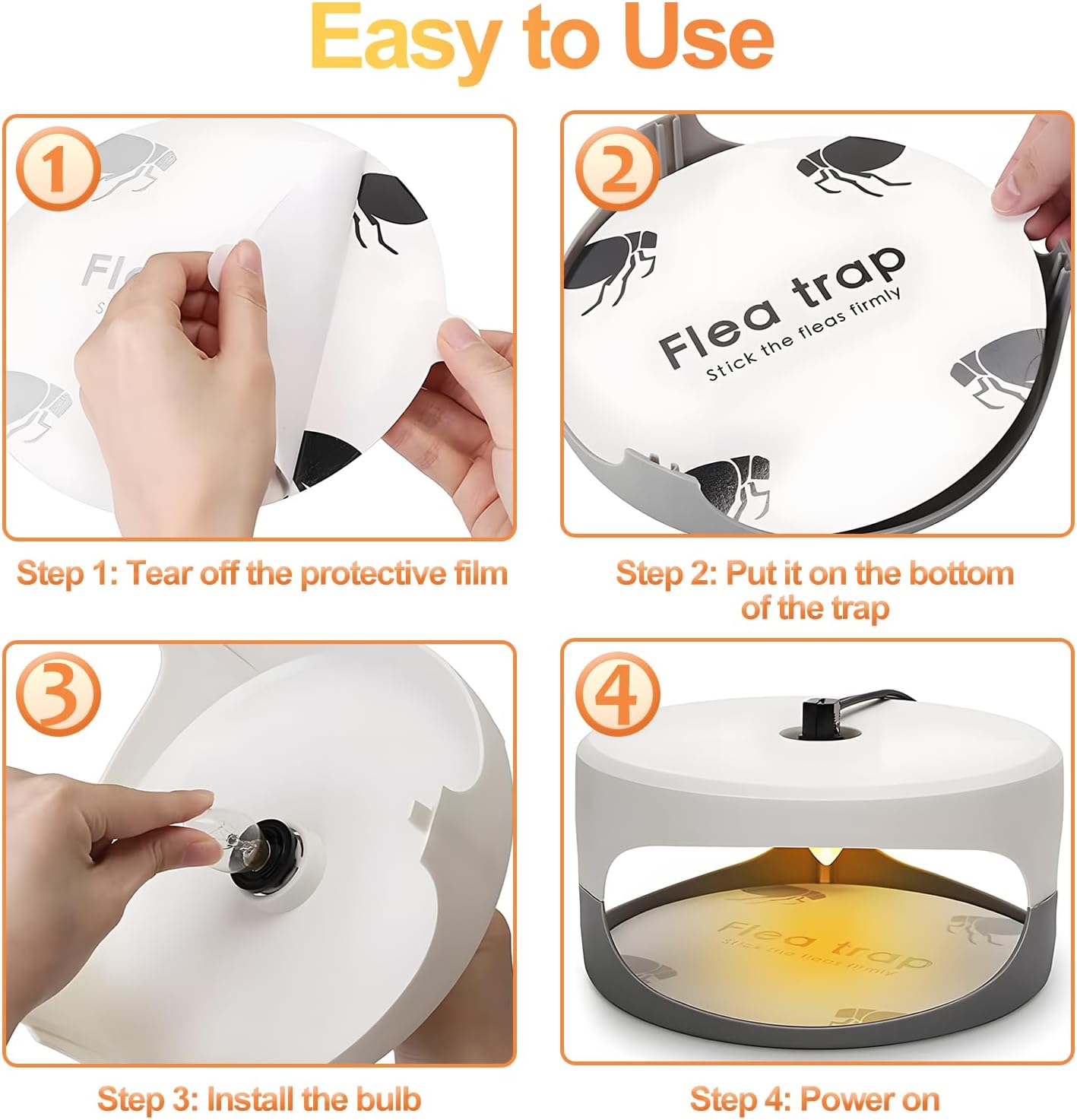Flea Traps for Inside Your Home 2 Packs, Flea Trap Indoor Pest Control