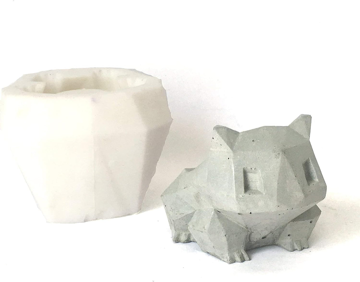 Silicone Mold Concrete Toy Faceted Diy Planter Candle Holder Pot Tea L