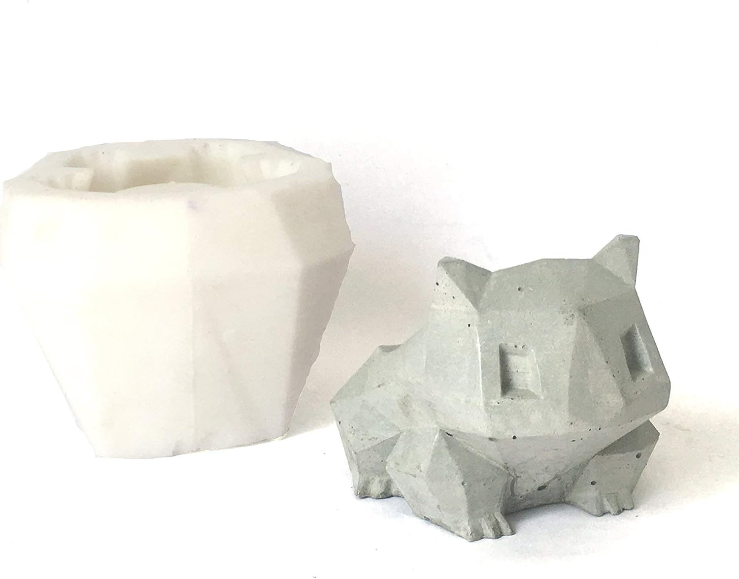 Silicone Mold Concrete Toy Faceted Diy Planter Candle Holder Pot Tea L