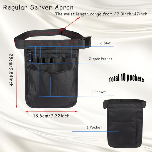 Server Apron,Restaurant Waitress Accessories Bag Utility Waist Pack fo