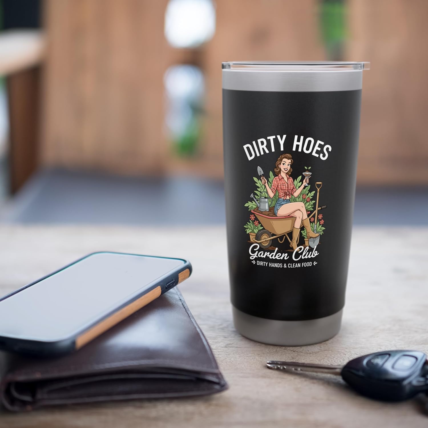Dirty Hoes Garden Club Vintage Pinup Gardening Funny For Her Stainless
