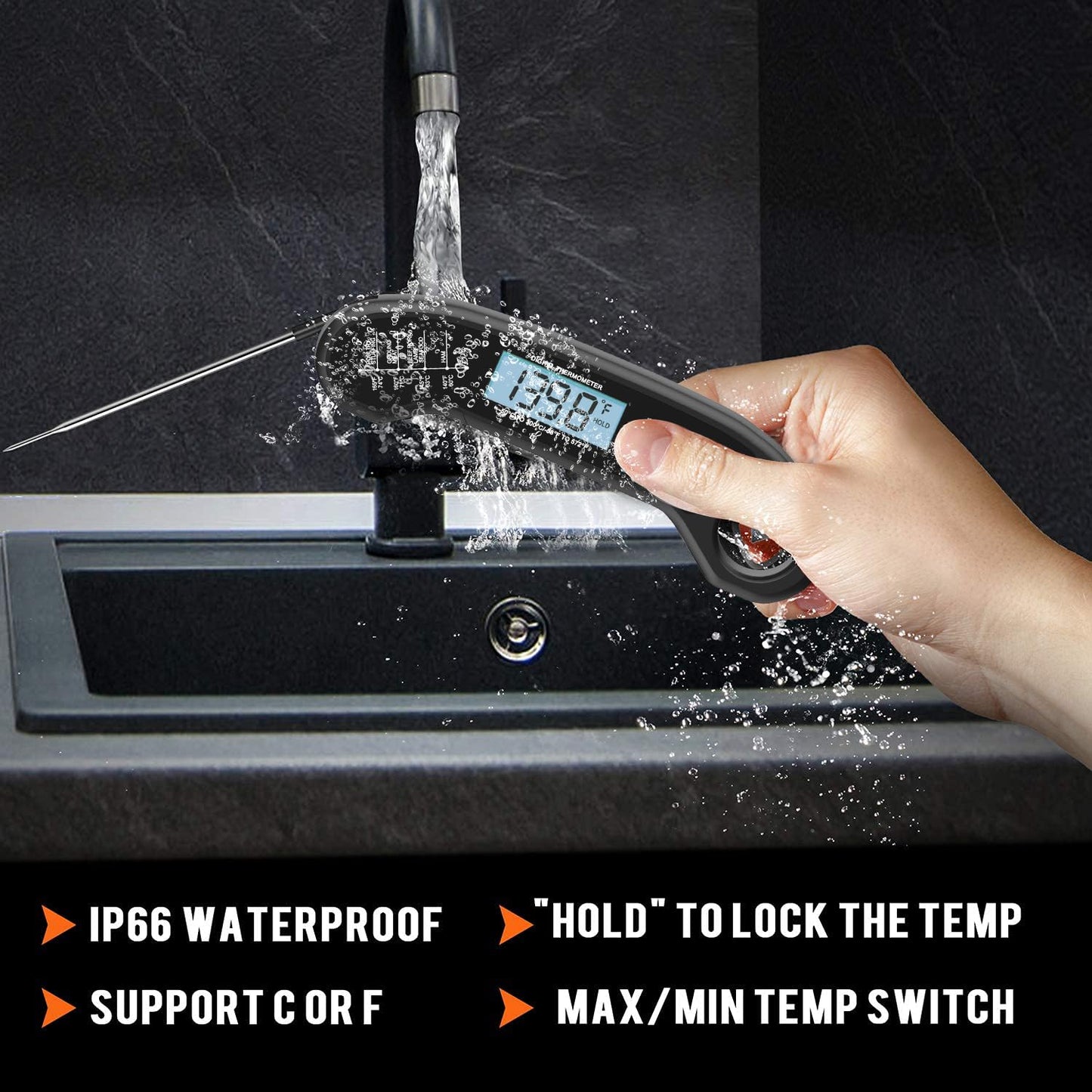 Meat Thermometer Digital, Instant Read Meat ThermometerI for Grill and