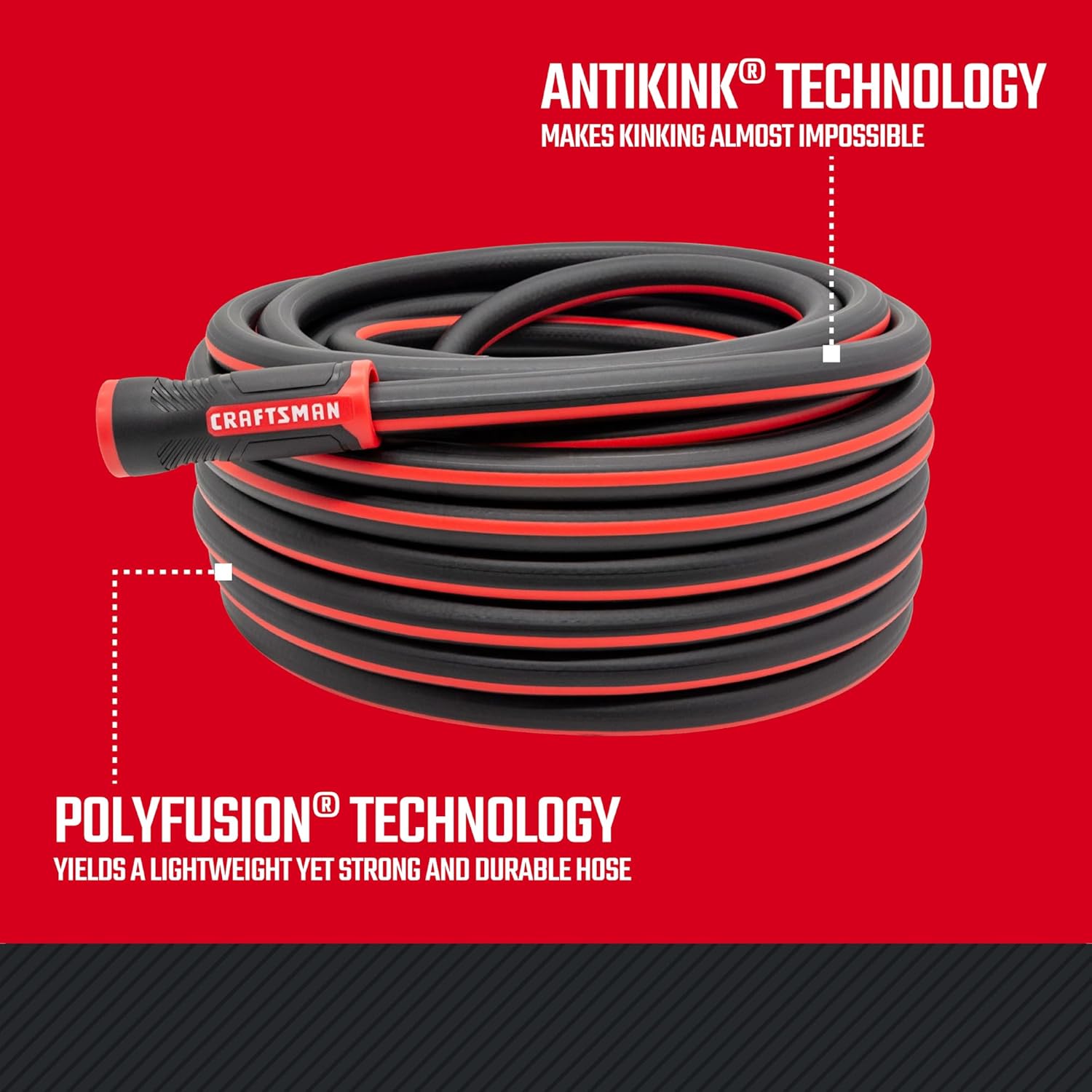 Craftsman Heavy Duty Professional Grade Garden Hose, 50 Feet x 5/8 Inc