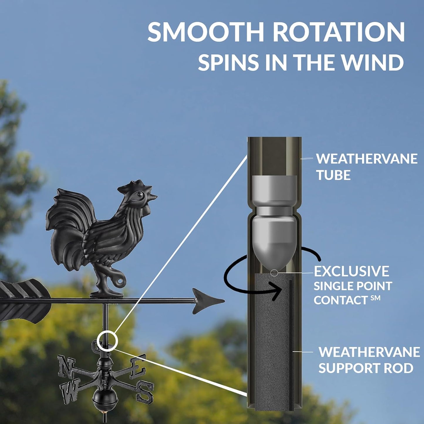 Good Directions Shed Size Rooster Weathervane
