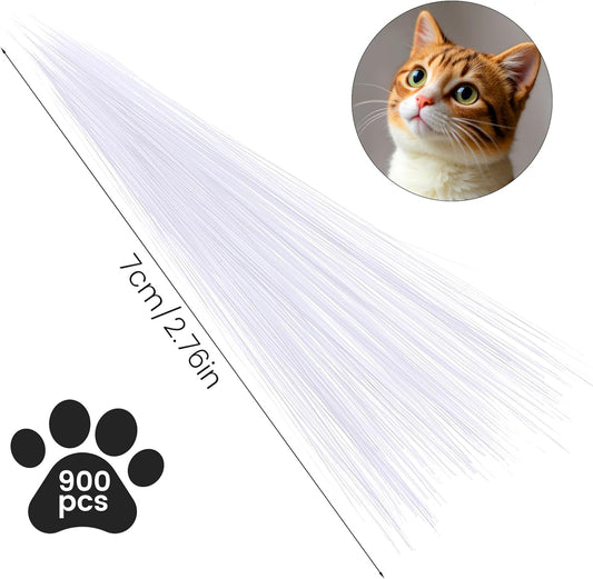 900PCS Simulated Animal Whiskers for Crafts, 3 Inches Craft Animal Whi