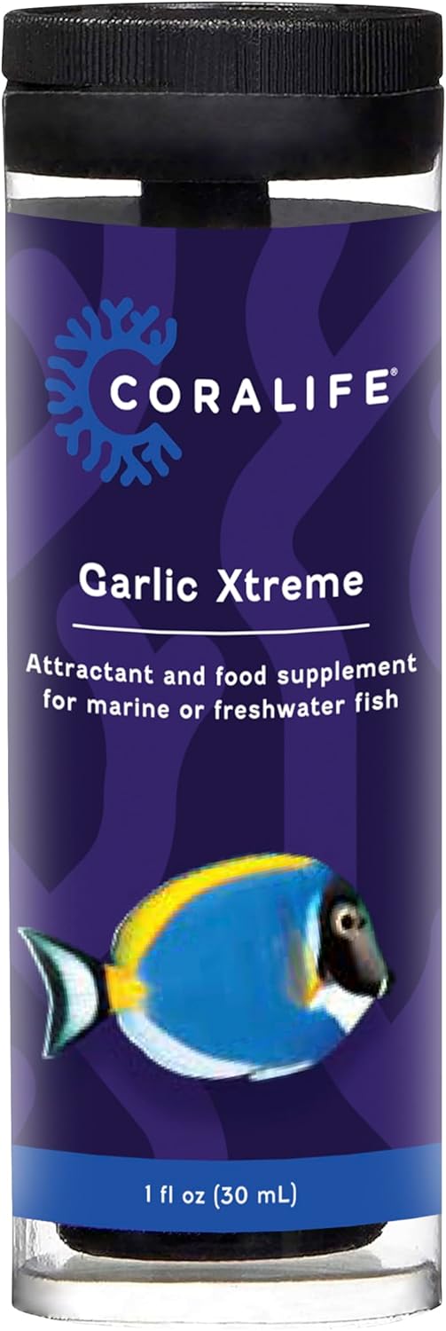 Coralife Fish Tank Aquarium Garlic Xtreme Attractant and Food Suppleme