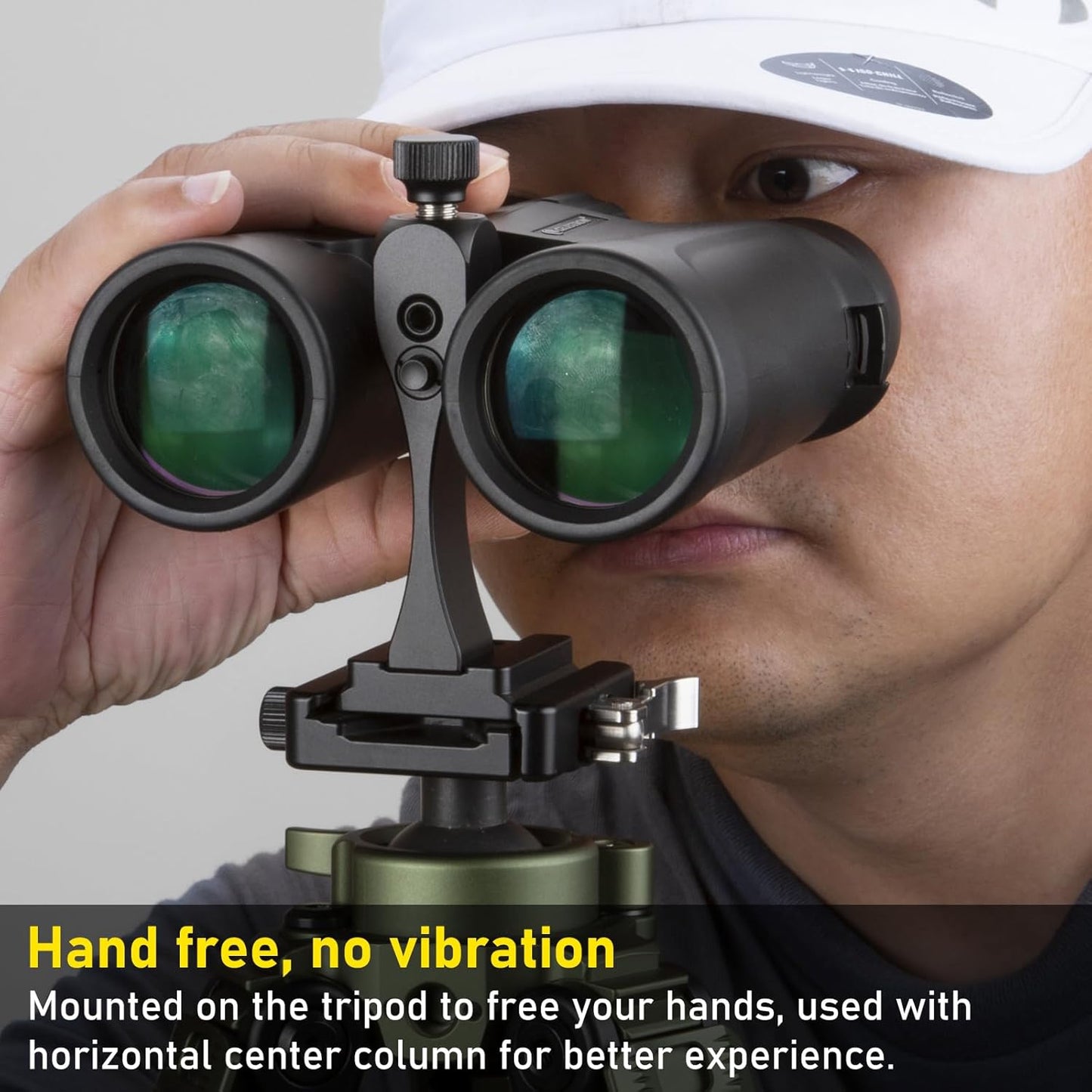 Binocular Tripod Adapter | Quick Release, 1/4"-20 Thread & Arca-Dovetail, CNC Aluminum, Anti-Drop, Fits Most Binoculars