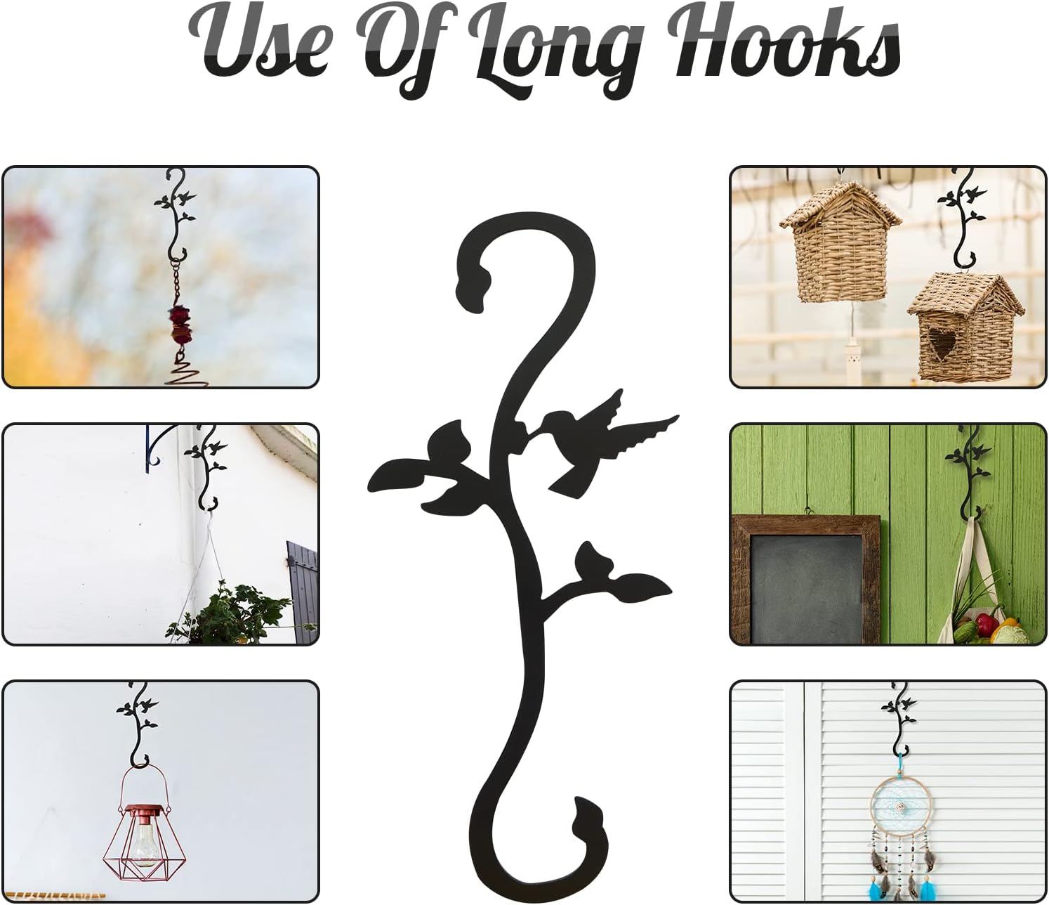 Hummingbird Bird Feeder Hanger Hooks for Outdoors Hanging, Shepherds H