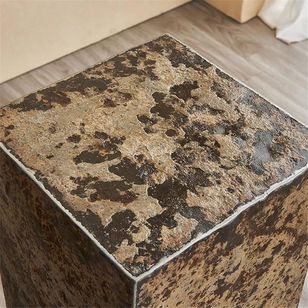 Oriental Vase Stand Metal Iron Skin Ornament Display Base, Vintage Distressed Living Room Flower Table Rack Vase Display Stand(Small)