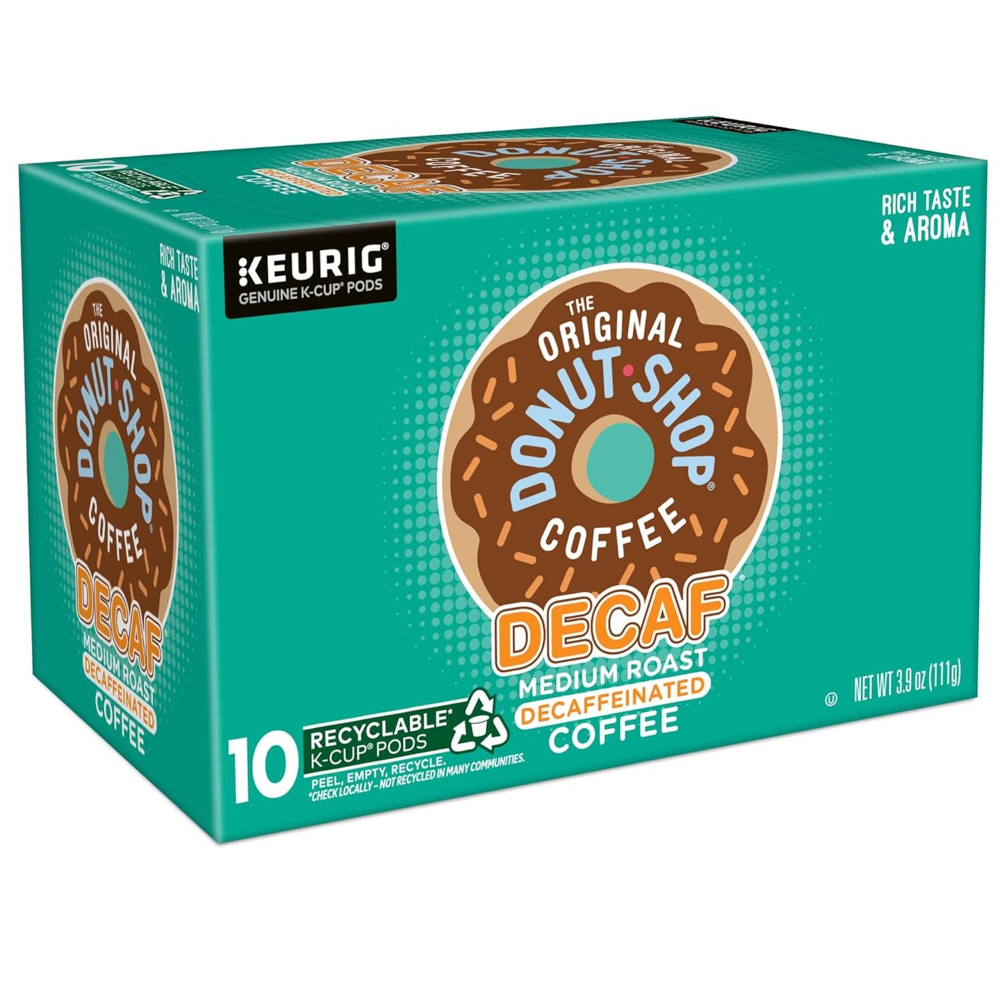 The Original Donut Shop Decaf Keurig Single-Serve K-Cup Pods, Medium Roast Coffee, 60 Count (6 Packs of 10)