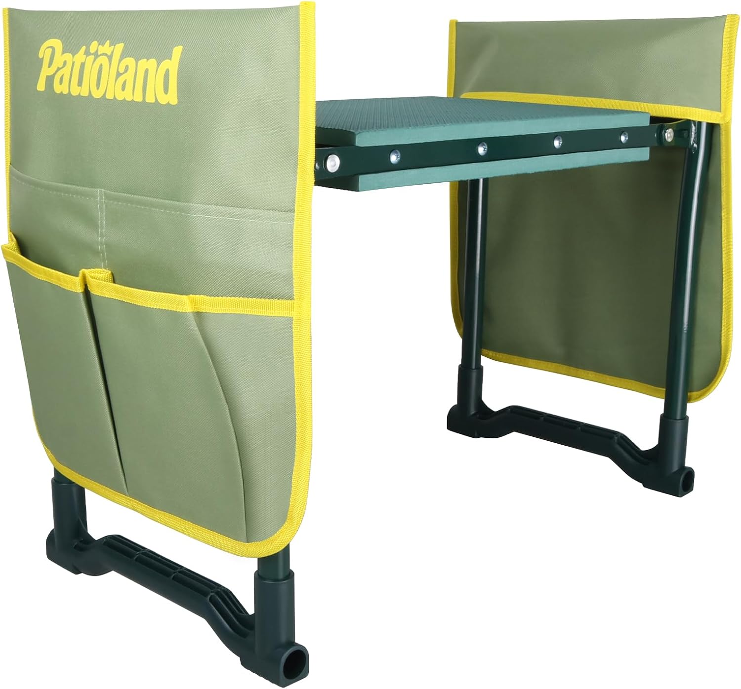 Garden Kneeler and Seat with 2 Tool Bags, 10.2" Widen Heavy Duty Thick