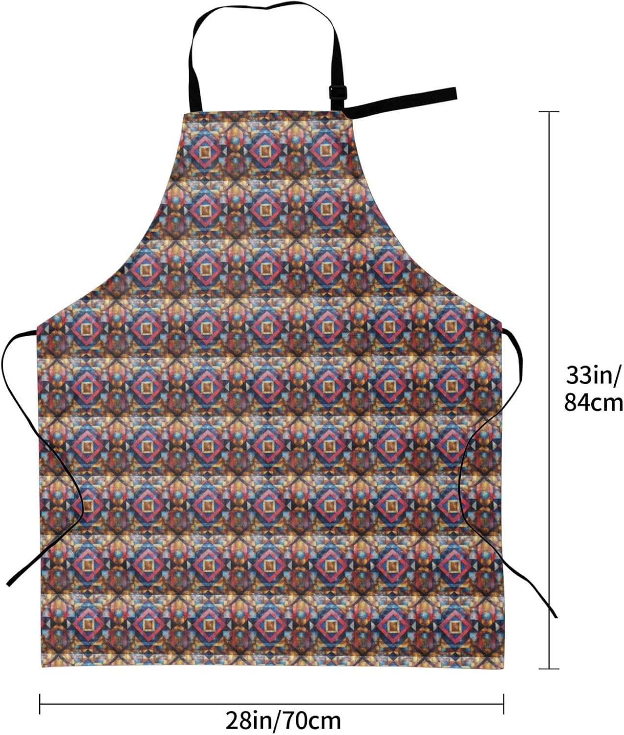 YANYU Shining Overlook Print 28x33 In Kitchen Apron Stylish Chef Apron with Pockets for Cooking Baking Painting