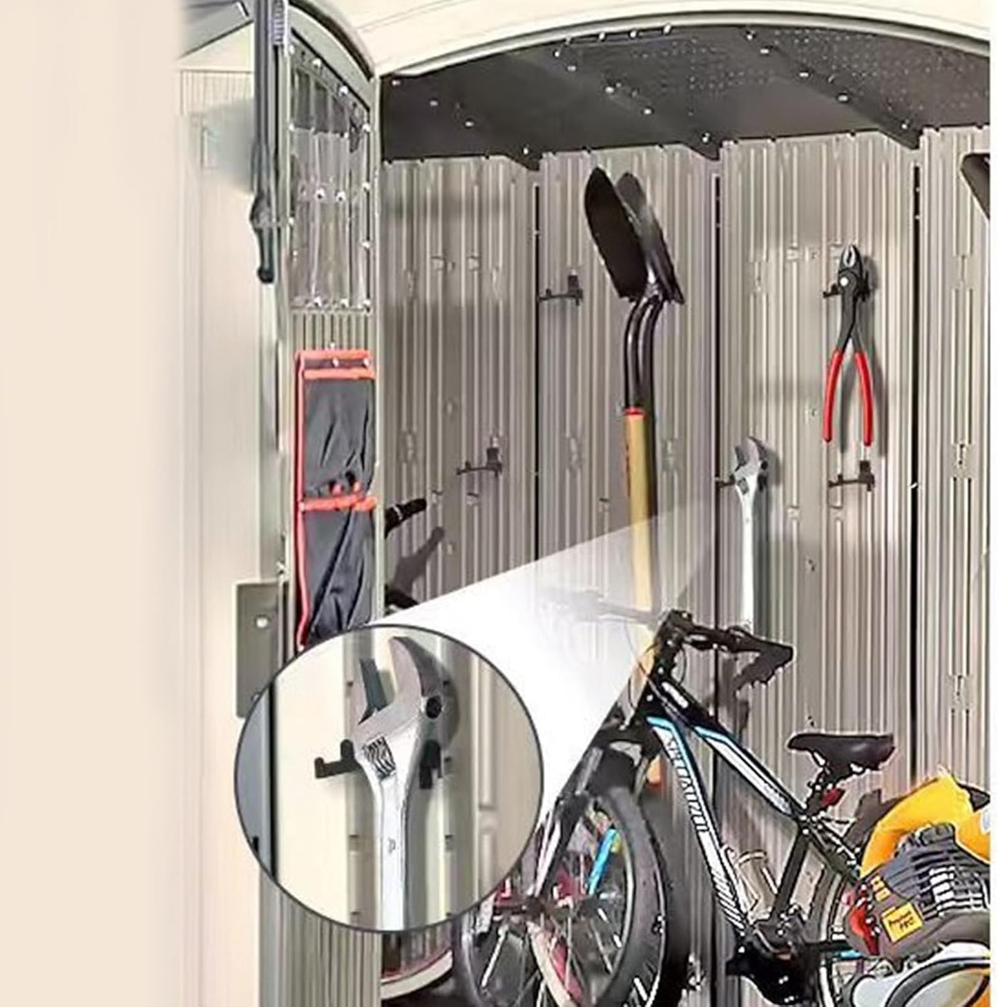 Wall Mounted Utility Hooks Heavy Duty ABS Garage Organizers for Garden