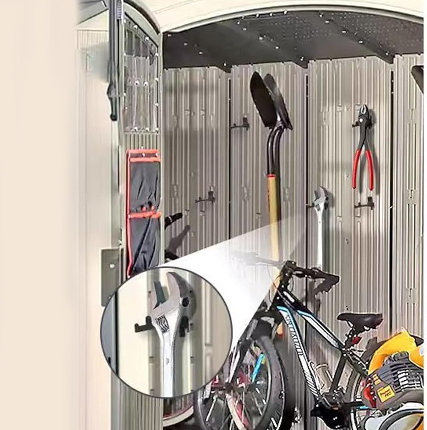 Wall Mounted Utility Hooks Heavy Duty ABS Garage Organizers for Garden