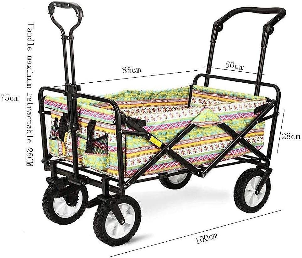 Garden Cart Heavy Duty Folding Garden Trolley Folding Wagon Foldable Pull Wagon Hand Cart Beach Wagon Folding Cart Wagon Truck Wheelbarrow/a