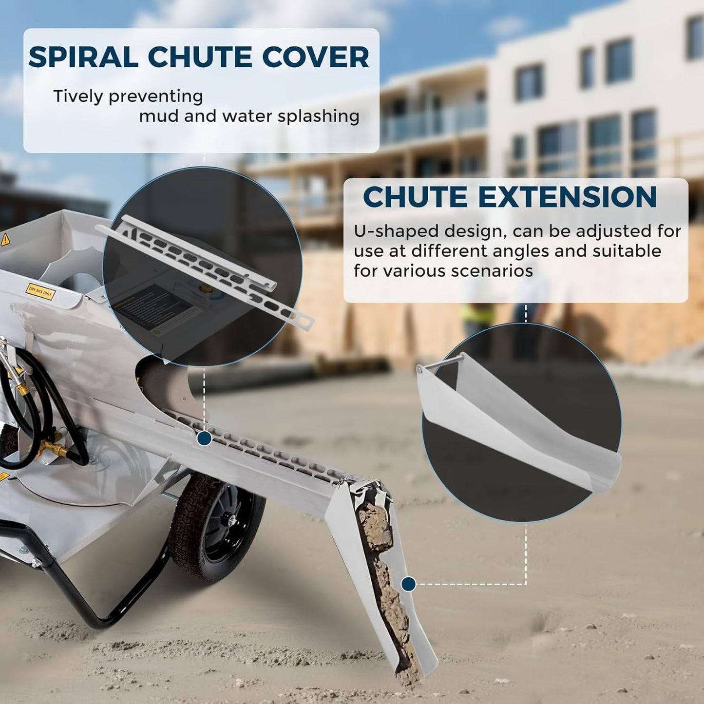 wolfwo MMAC-0133 18 inch Chute Extension,Compatible with mmxr-3221 Cem