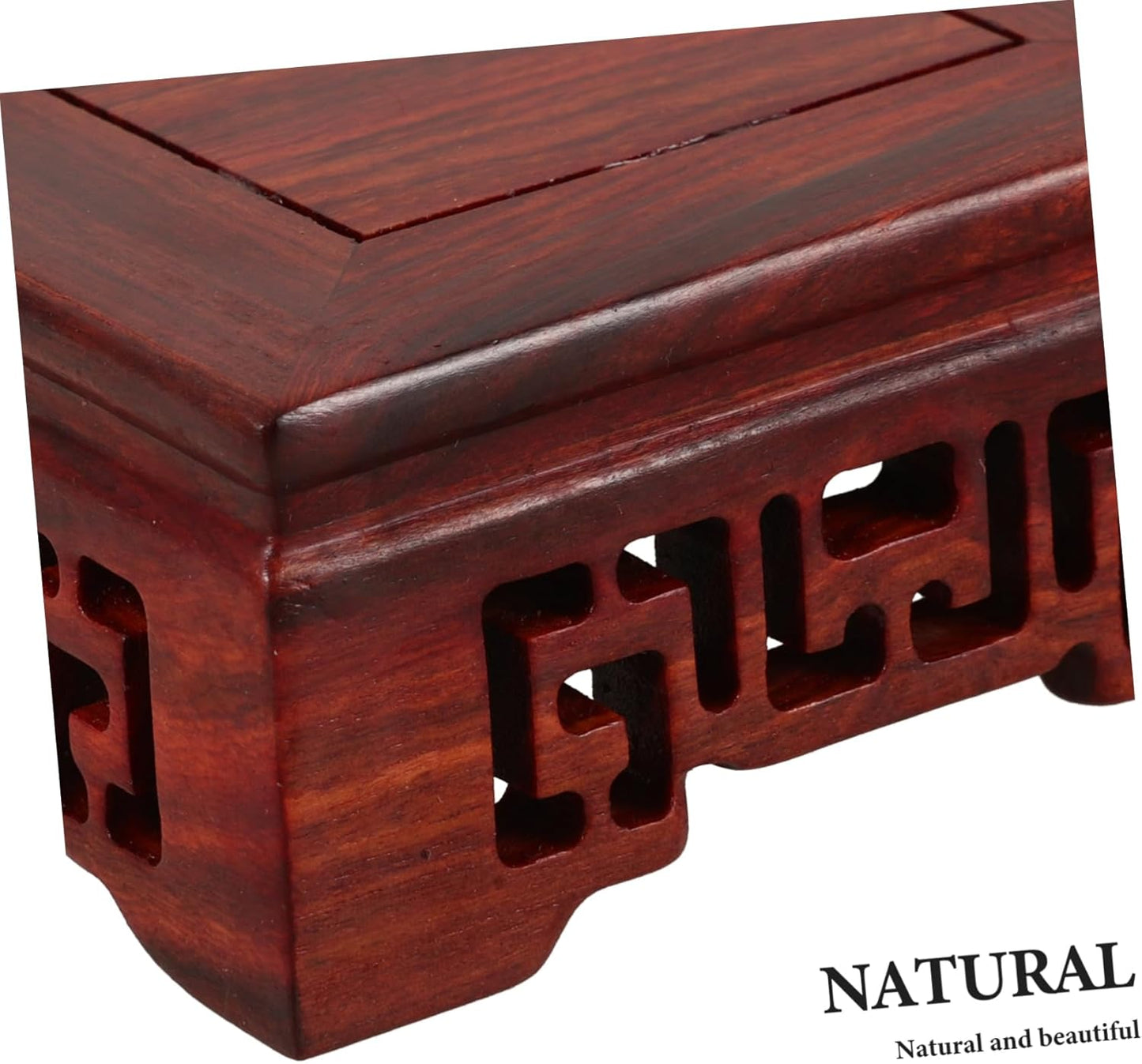 PRETYZOOM Wooden Display Base Stand for Figurines 12-Inch Wood Risers Solid Hardwood Craft Stand for Vases and Statues for Home Decor and Plant Display