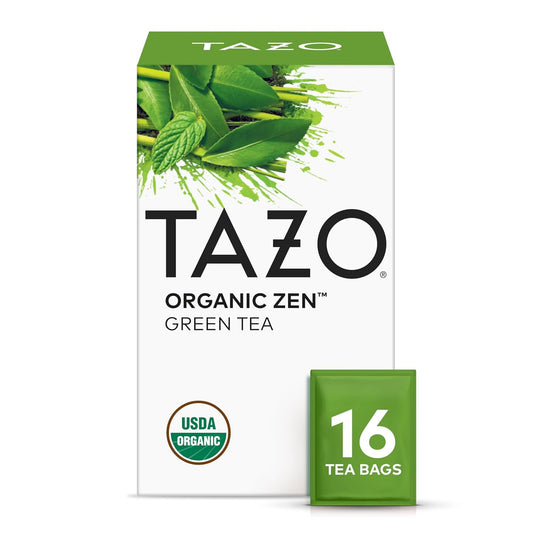 TAZO Organic Zen Green Tea, Caffeinated Tea with Refreshing Lemongrass