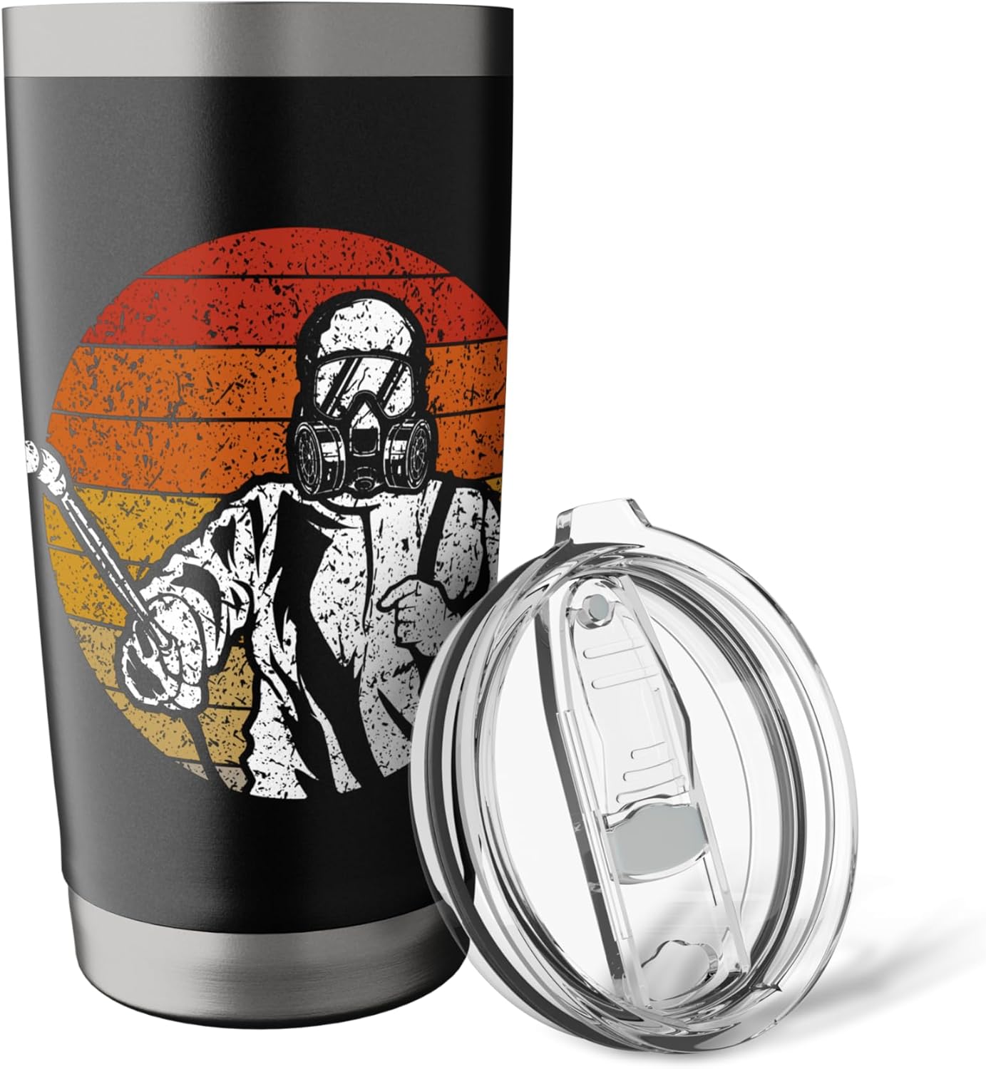 Retro Vintage Pest Control Bug Killer Exterminator Stainless Steel Insulated Tumbler