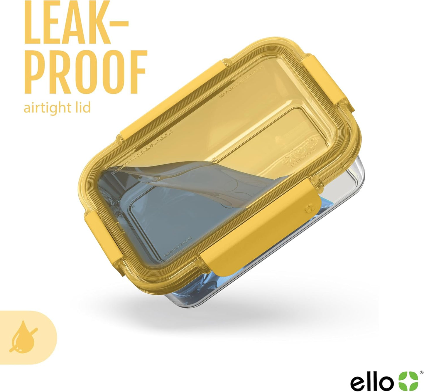 Ello Color Lock 3.4 Cup 10PC, 5 Pack Glass Meal Prep Sets Leak-Proof G