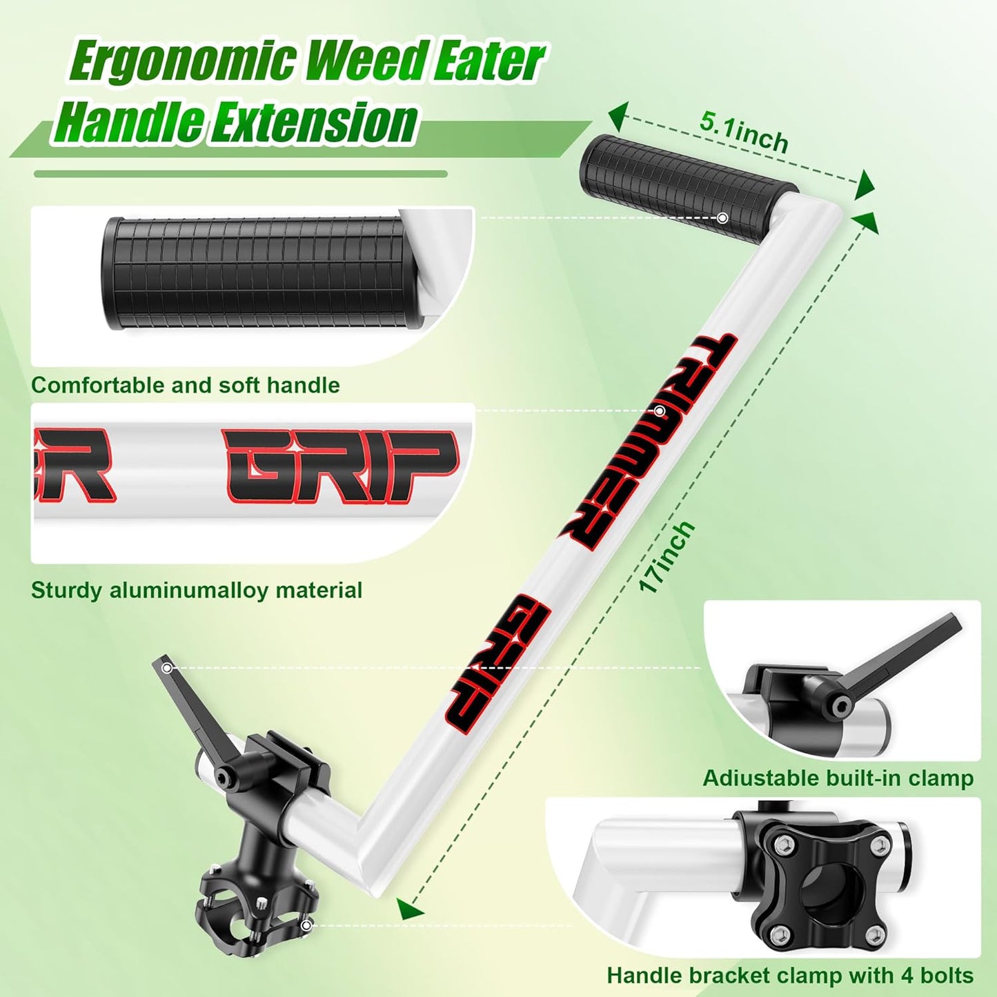 Upgraded Ergonomic Trimmer Grip, String Trimmer Handle, with Trimmer S