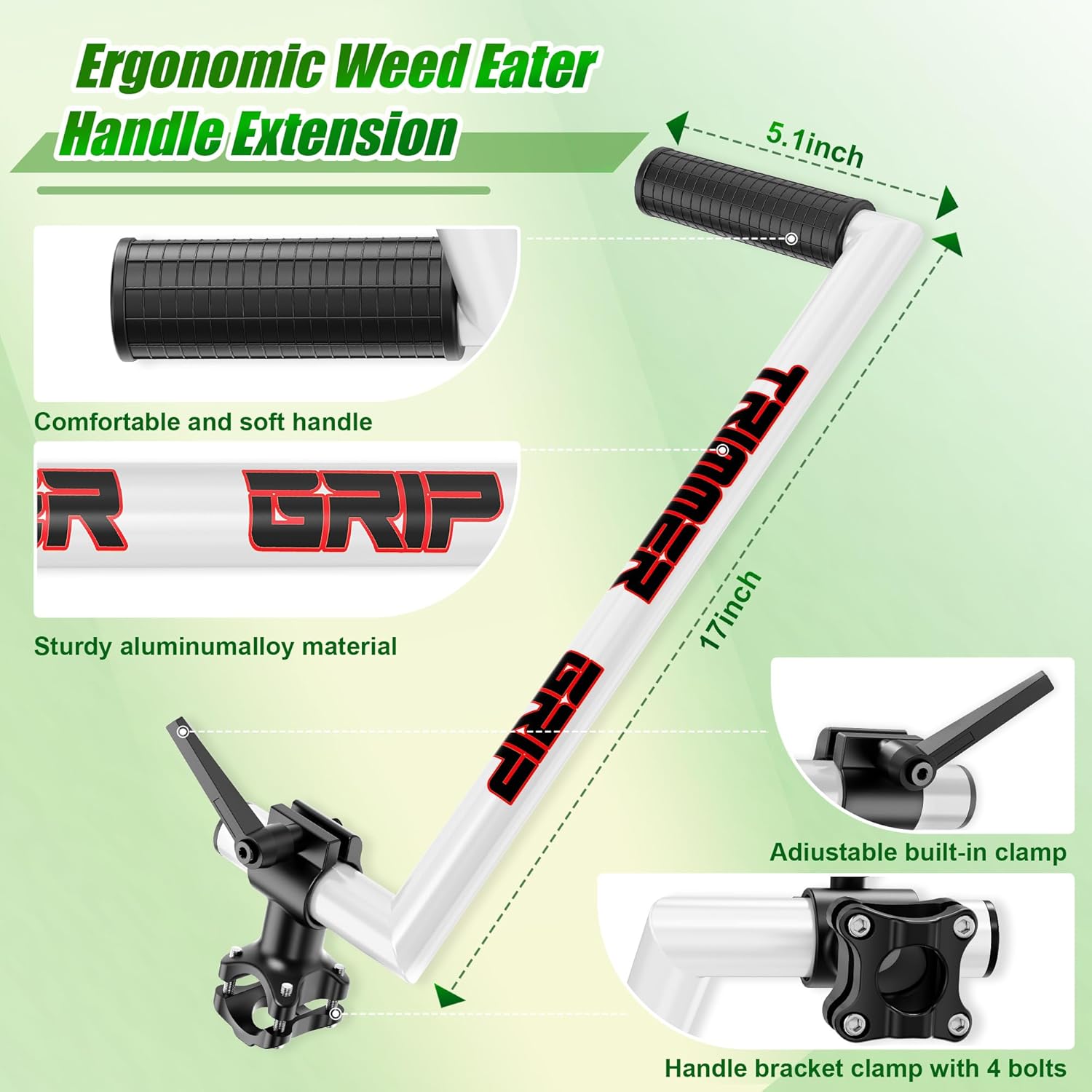 Upgraded Ergonomic Trimmer Grip, String Trimmer Handle, with Trimmer S
