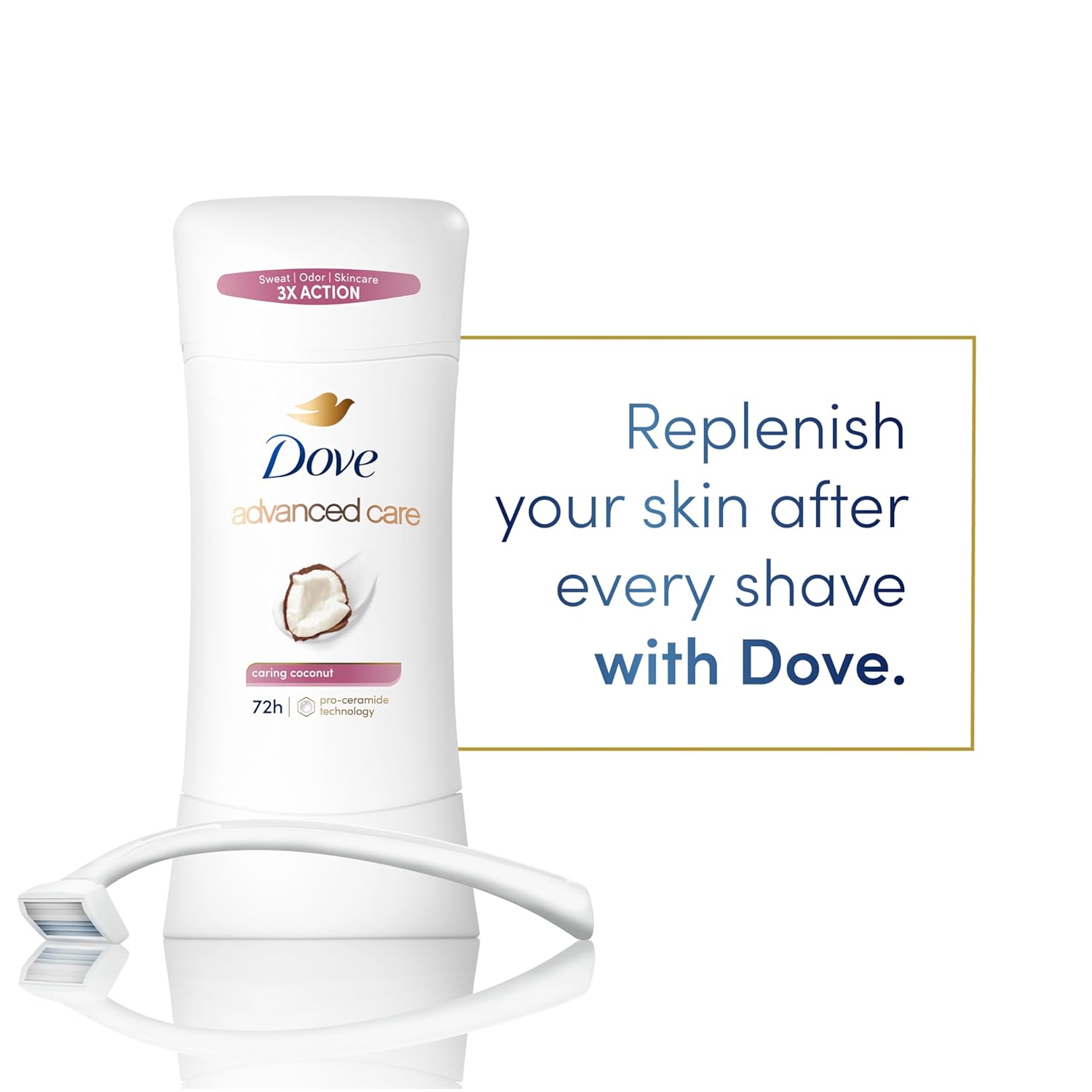 Dove Advanced Care Antiperspirant Caring Coconut, 2 Count Deodorant St