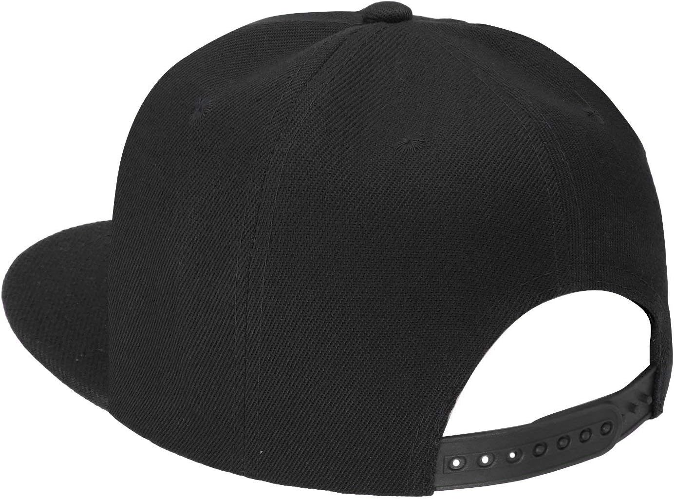 Classic Snapback Hat Cap Hip Hop Style Flat Bill Blank Solid Color Adj