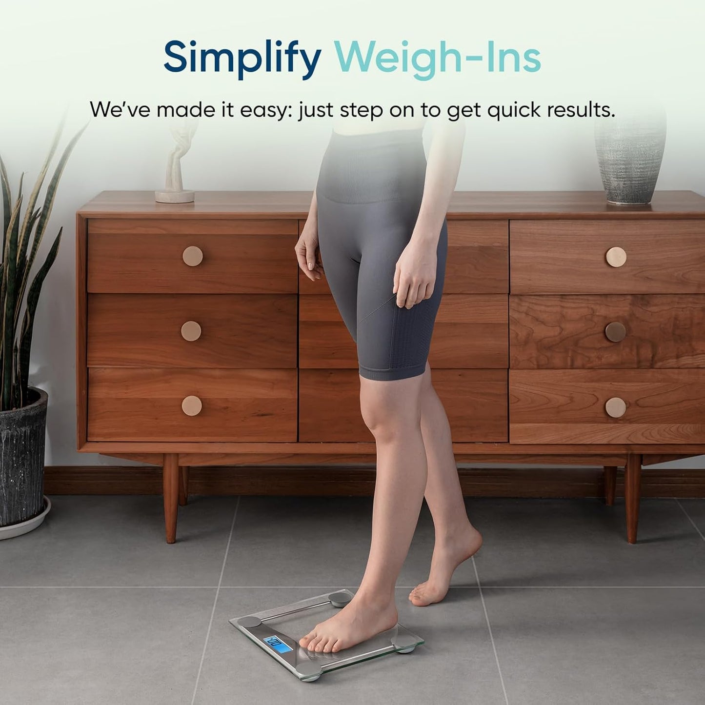 Etekcity Digital Body Weight Bathroom Scale, Large Blue LCD Backlight 