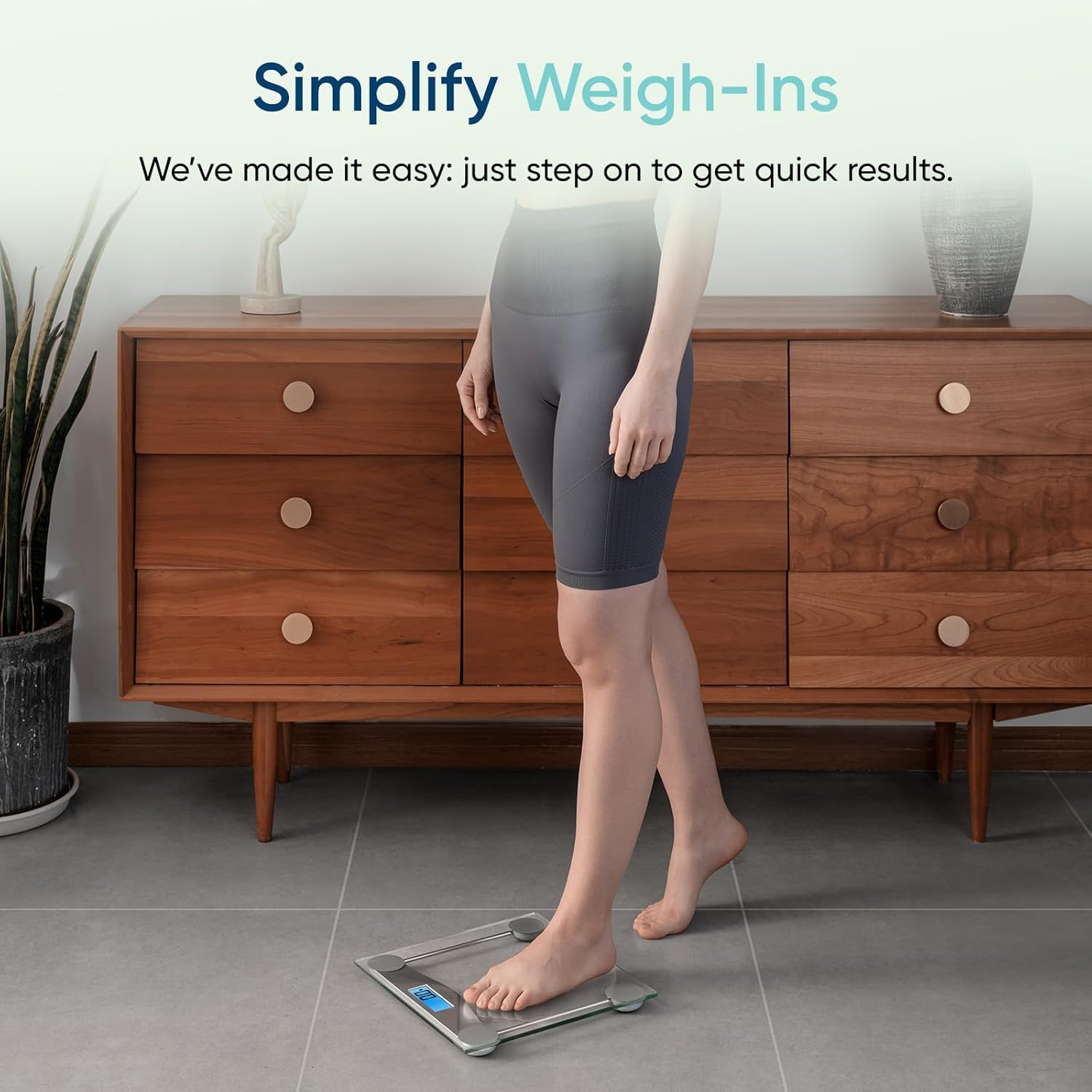 Etekcity Digital Body Weight Bathroom Scale, Large Blue LCD Backlight 