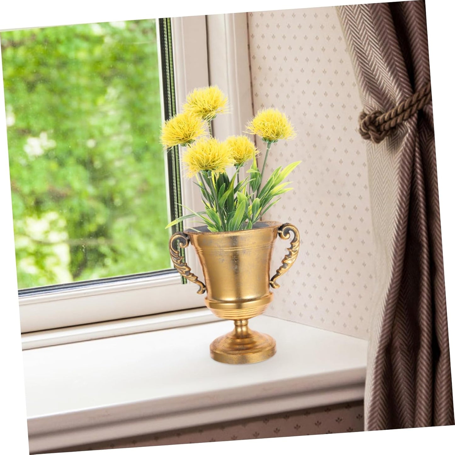 BESTOYARD Retro Metal Flowerpot for Floral Arrangements Elegant Indoor