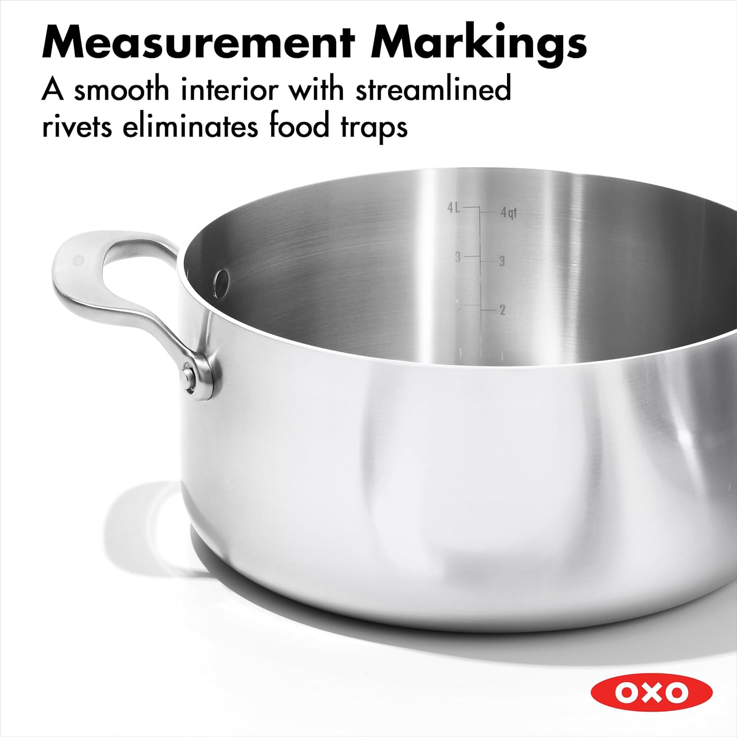 OXO Mira Tri-ply Stainless Steel, 10 Piece Cookware Pots and Pans Set,