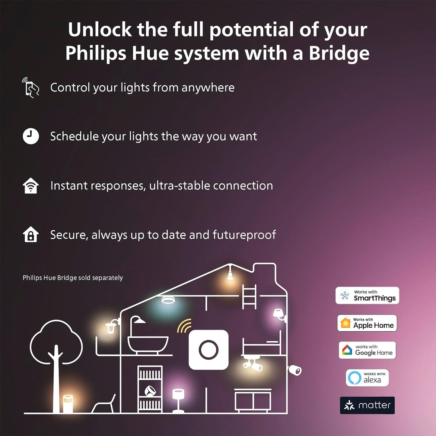 PHILIPS Hue Indoor 10 Ft Smart RGBWW LED Solo Lightstrip Base Kit, 1 Pack, Control with Hue App, LED Strip Lights Compatible with Alexa, Google Assistant and Apple HomeKit