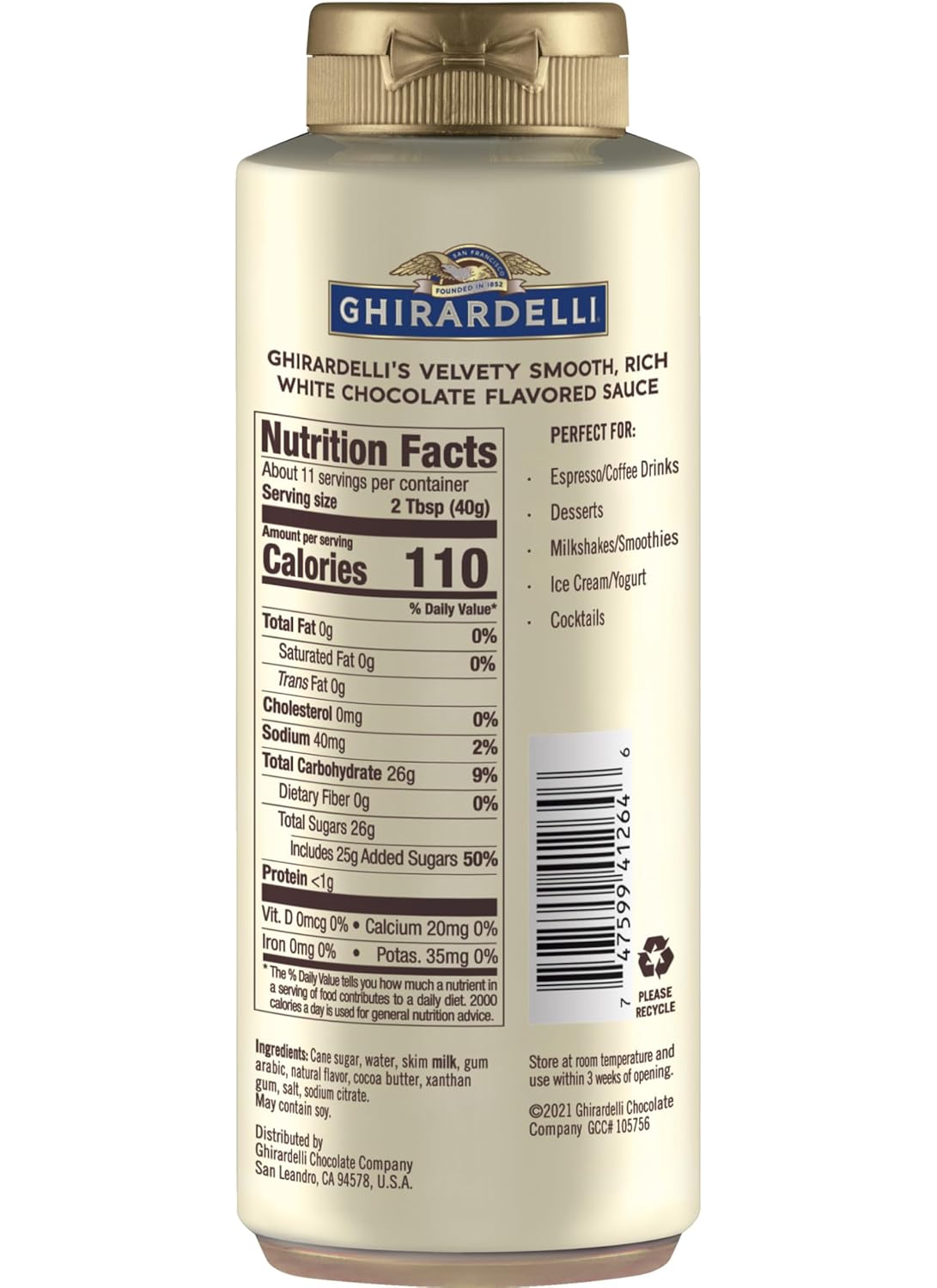 Ghirardelli Squeeze Bottles - Caramel, Chocolate & White Chocolate - S