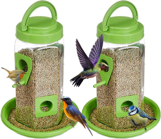 Plastic Hummingbird Feeders for Outdoors Hanging Ant and Bee Proof Hanging Bird Feeder Outside Garden Décor| 500 GMS (Set of 2)