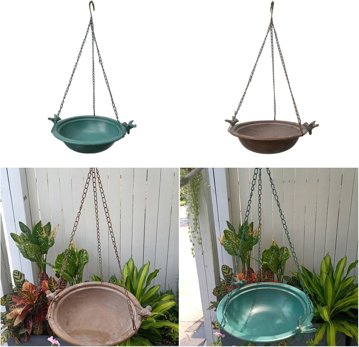 Sturdy Iron Hanging Bird Feeder with Artistic Avian for Outdoor Wildlife Observation Decorative Garden Feeder