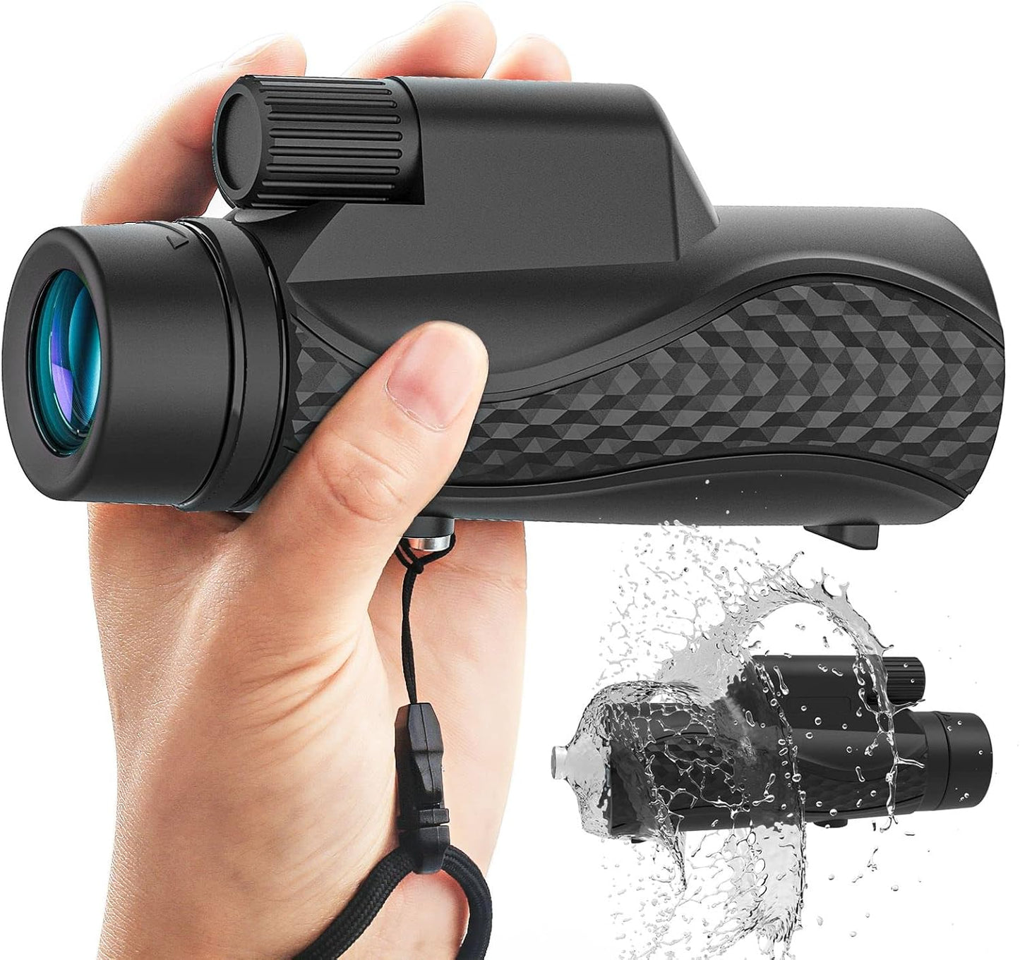 Monocular Telescope 10X42 Compact Monoculars for Adults High Porwered Monoculrar with Smartphone Adapter &Tripod HD Monocular for Viewing Wildlife Hunting Bird Watching Hiking Traveling