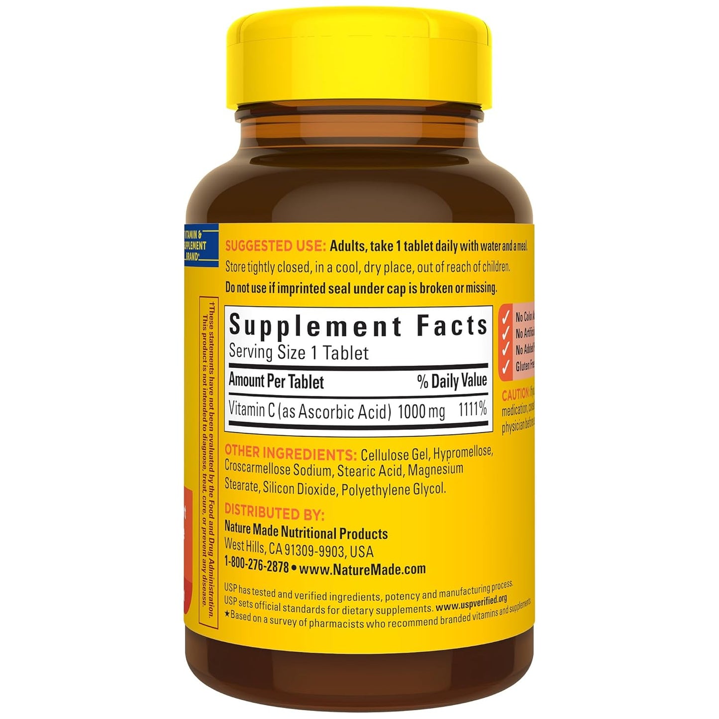 Nature Made Vitamin C 1000 mg Extra Strength, Dietary Supplement for I