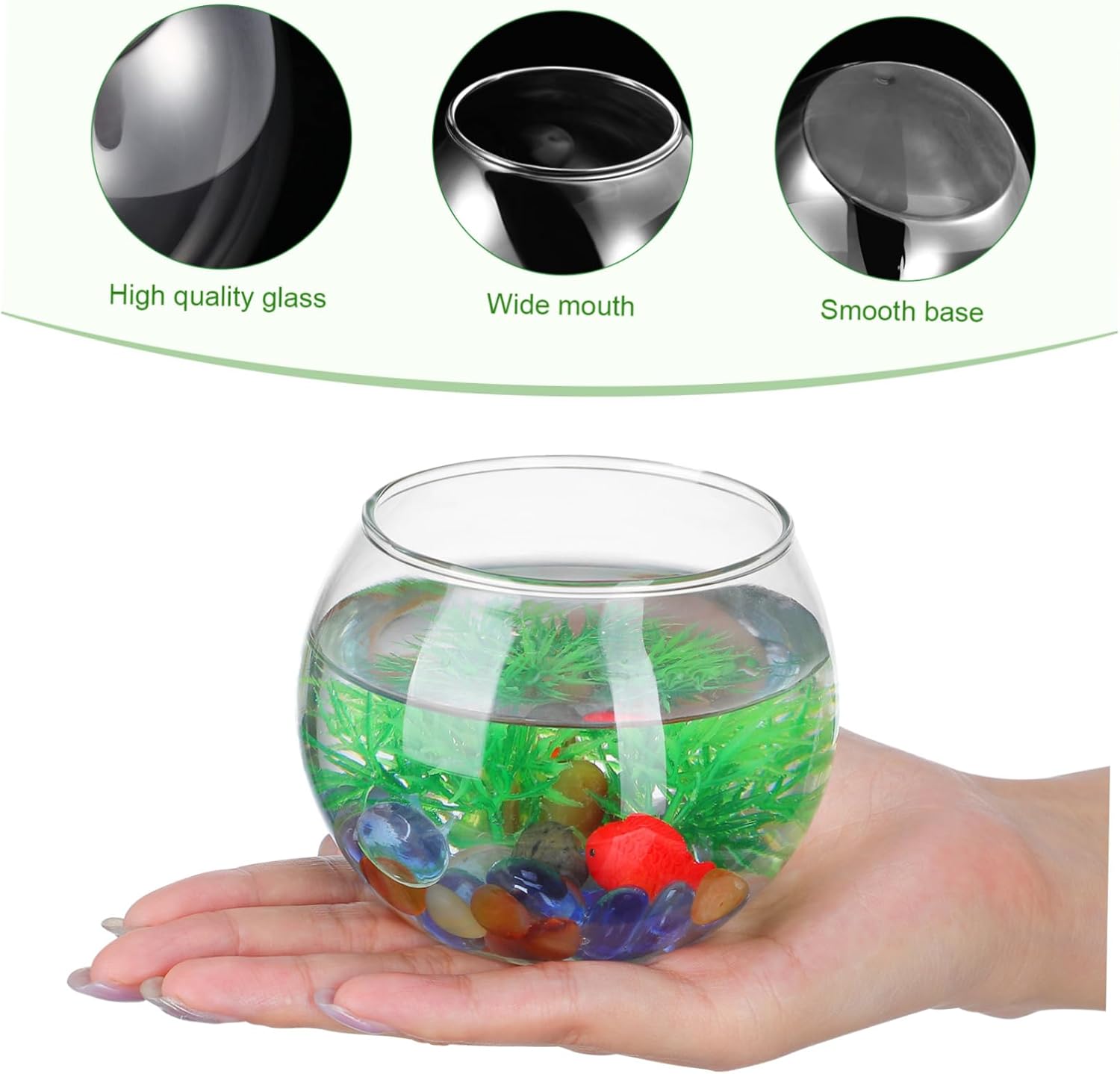 PRETYZOOM 2pcs Hydroponic Glass Vase Creative Desktop Flower Holder fo