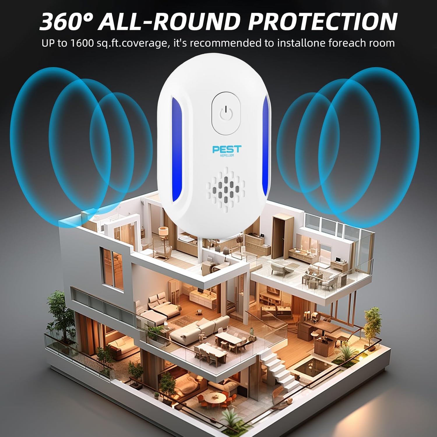 2026 Electronic Ultrasonic Pest Control Repeller Plug in for Roach Rod