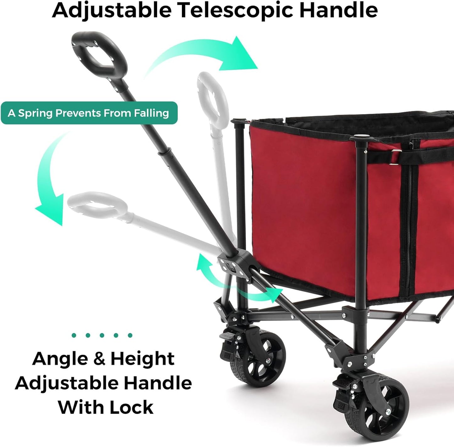 SUNNYFEEL Wagon Cart Foldable, Standard Borderless Version Collapsible