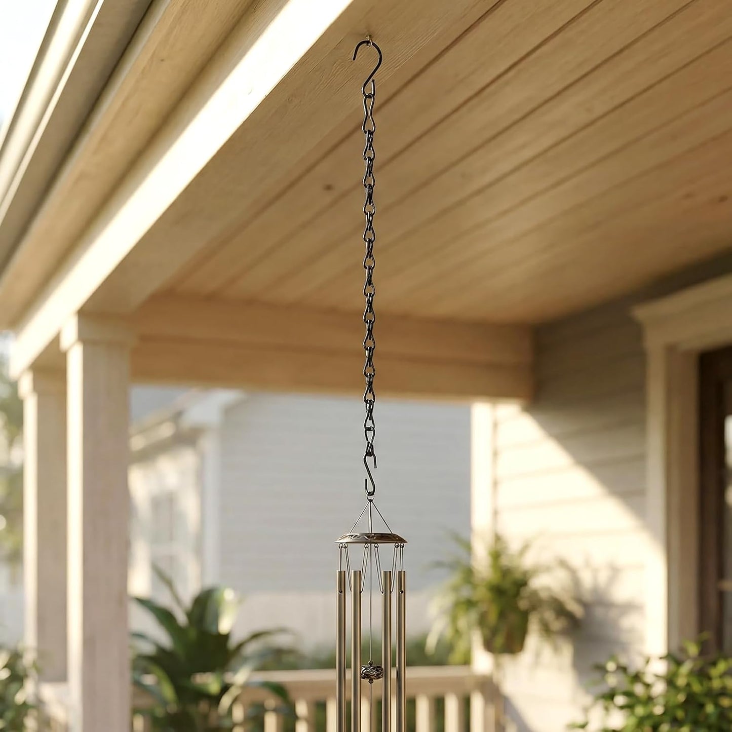 SOUJAP 30 PCS Hanging Chains with Hooks and Clips, 19.6 inch Metal Black Plant Chains for Hanging Baskets, Wind Chime, Bird Feeder