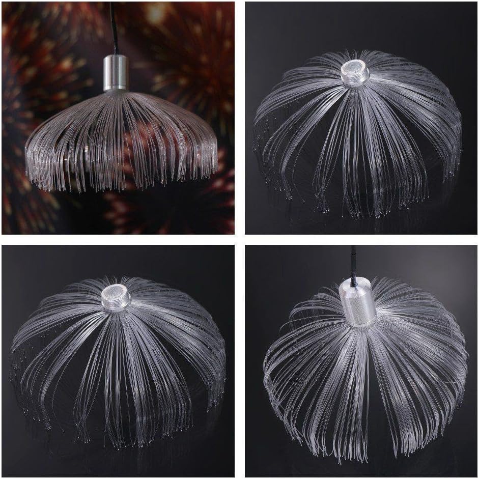 10pcs Fiber Optic Jellyfish Solar 16.5ft Remote Control Colour IP67 Waterproof Outdoor Fairy Hanging String Light Garden Trees Christmas Party Wedding Ceiling Decor