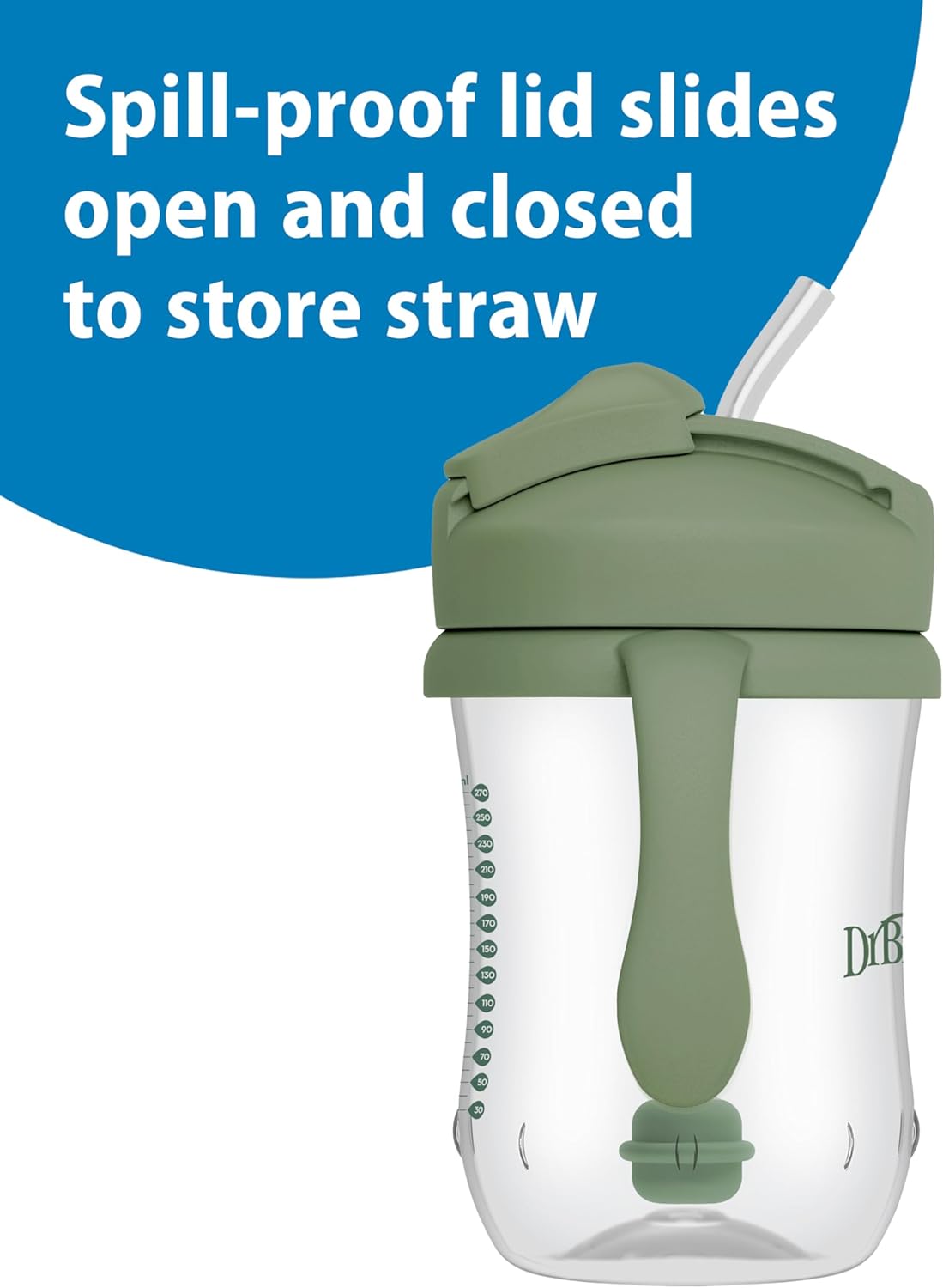 Dr. Brown's Milestones Baby's First Straw Cup, Training Cup with Weigh