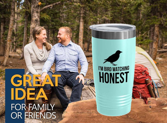 Birding Teal Edition Viking Tumbler 20oz - I'm bird watching - Bird Fe