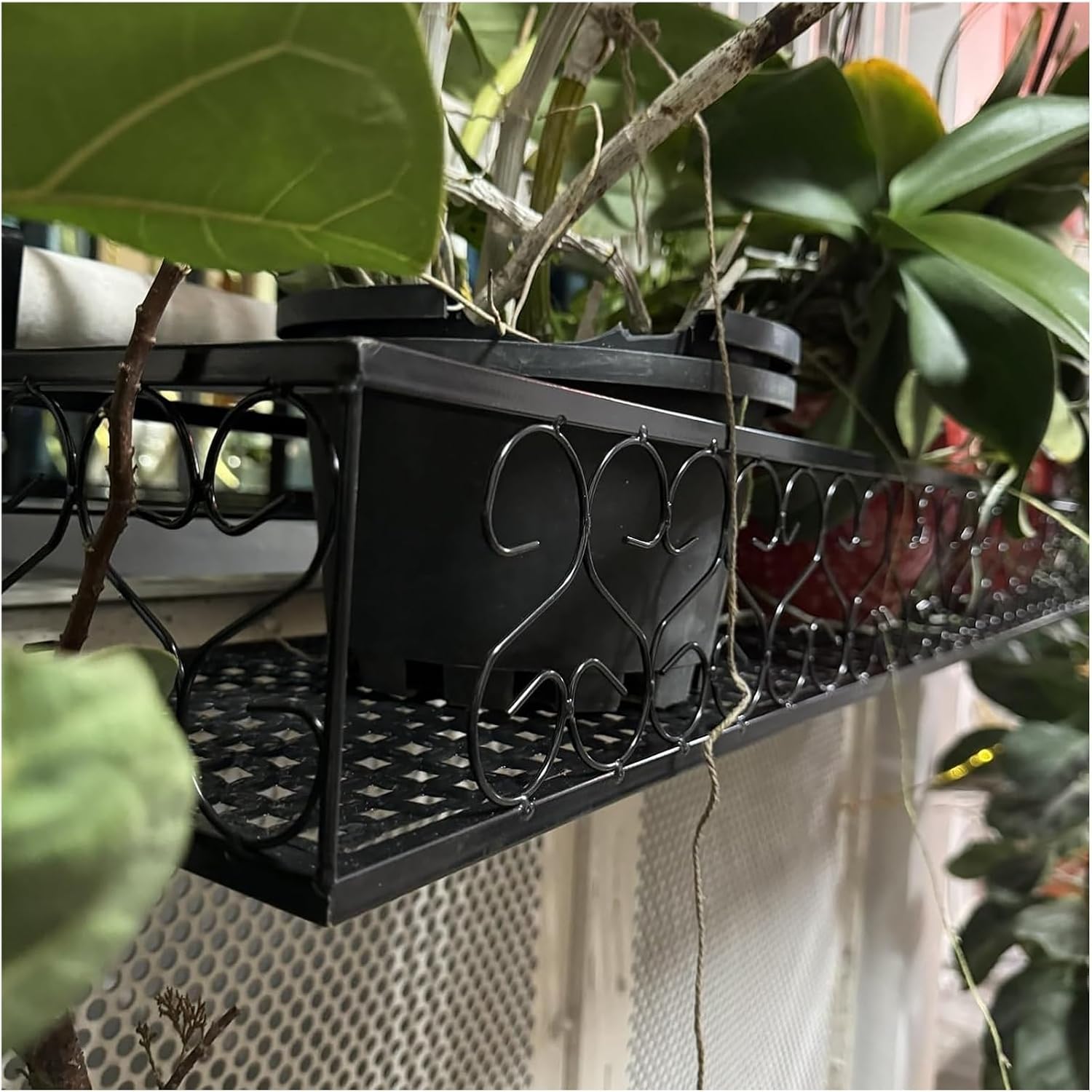 Hanging Railing Planter - Balcony & Fence Flower Pot, Country House De